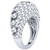 Estate 18 Karat White Gold 6.73 Carat Diamond Domed Band Ring 11 Grams