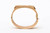 Monet Signed Gold Plated And Pink, Turquoise Resin Hinged Cuff Bracelet