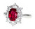 CGL Certified 2.32 Carat Vivid Red Ruby and Diamond Solitaire Ring Platinum 900