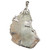 Bicolore Topaz Pendant in White Gold Natural Slice Blue Gemstone Talisman Magic
