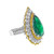 5.67 Carat Colombian Emerald & Vivid Yellow Diamond Cocktail 18k Solitaire Ring