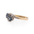 Circa 1920's Art Deco 18K Two Tone Vintage Bypass Sapphire Fashion Ring