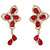 5.80 Carat Crimson Ruby Diamond Cocktail Earring