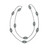 White Gold Necklace with Diamonds and Malachites