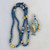Chinese Export Vermeil Silver Enameled Dragon Fish Necklace. Apatite. 1980s.