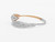 18karat Gold Two Tone Rose Gold White Gold Diamonds Pave Fashion Bangle Bracelet