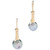Black Pearl on Yellow Gold 18 Karat Earrings