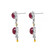 15.3 Carat Vivid Red Ruby 1.98 Carat Vivid Yellow & White Diamond Dangle Earring