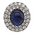 Diamond and Cabouchon Sapphire Antique Style Ring