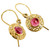 Kian Design 18 Carat Yellow Gold Tourmaline and Diamond Earrings