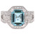 6.05 Carat Aquamarine Diamond14 Karat White Gold Cocktail Ring