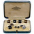 Vintage Diamond Tortoise Shell Tuxedo Cufflink Button Set