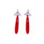 Art Deco Sardinian Coral Diamond Gold Drop Earrings