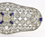 Antique Diamond and Sapphire Platinum Brooch