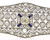 Antique Diamond and Sapphire Platinum Brooch