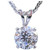 1 Carat 14 Karat White Gold Round Diamond Pendant Necklace
