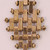 Jakob Bengel Art Deco Pale Copper Tone Brickwork Screw Back Drop Earrings 1930s