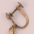 Jakob Bengel Art Deco Pale Copper Tone Brickwork Screw Back Drop Earrings 1930s