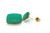 Malachite and 18K Yellow Gold Art Deco Style Pendant Earrings
