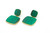 Malachite and 18K Yellow Gold Art Deco Style Pendant Earrings