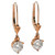 Kian Design Pink Gold 1.00 Carat Round Brilliant Cut Diamond Drop Earrings