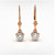 Kian Design Pink Gold 1.00 Carat Round Brilliant Cut Diamond Drop Earrings