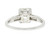 Art Deco 2.37 Carats Emerald Cut Diamond Platinum Engagement Ring