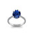 GIA Certified 3.34 Carat Blue Sapphire Diamonds Platinum Ring