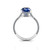 GIA Certified 3.34 Carat Blue Sapphire Diamonds Platinum Ring