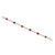 French Art Deco Diamond and Cabochon Coral Line Bracelet in Platinum