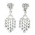 Vintage Elegant 18k White Gold 5.38ctw Round Diamond Chandelier Dangle Earrings