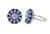 1.35 Carat Old European Cut Diamond with Cabochon Sapphire Ring in 18 Karat Gold