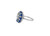 1.35 Carat Old European Cut Diamond with Cabochon Sapphire Ring in 18 Karat Gold