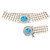 Art Deco Pearl, Topaz and White Diamond Choker Necklace and Bracelet Set