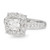 Handmade Diamond Cushion Cut Art Deco Style Floral Halo Engagement Ring