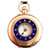 Antique 9 Karat Yellow Gold Half Hunter Pocket Watch, Blue Enamel, 1910s