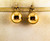 Art Deco Style Handcrafted Yellow Gold Dangle Stud Earrings