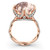 3.75 Carat 14 Karat Rose Gold Morganite and Diamonds Round Engagement Ring