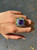 Tanzanite and Multi Colour Sapphire Cocktail Engagement Ring