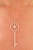 18 Karat White Gold and Diamond Petals Key Pendant Necklace, Tiffany & Co. Style