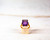 Art Deco Style 10.07 Carat White Diamond Amethyst Yellow Gold Cocktail Ring