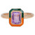 Art Deco Style 0.92 Ct Amethyst 14K Gold Cocktail Ring
