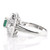 0.70 Carat, Natural, Emerald and Diamond, Art Deco Style Ring Set in Platinum