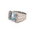 Antique Art Deco Platinum Diamonds 2.5C Aquamarine Ring