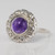1930s Art Deco 1.75 Carat Amethyst Diamonds 18 Karat White Gold Ring