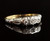 Art Deco Three Stone Diamond Ring, 18 Karat Yellow Gold and Platinum