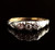 Art Deco Three Stone Diamond Ring, 18 Karat Yellow Gold and Platinum