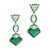 Plat/18kt Gold, 6.74ct. Gem Quality, Heart Emerald & 11.31ct. Diamond Earrings