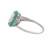 Art Deco Style Diamond Emerald Platinum Engagement Ring