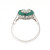 Art Deco Style Diamond Emerald Platinum Engagement Ring